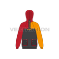 Mens Climbing Windbreaker flat sketch, front view