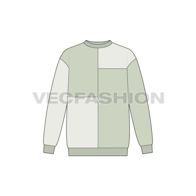 Mens Color Blocked Sweatshirt