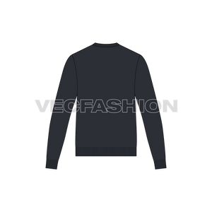 Mens Color Blocked V-neck Sweater, back view