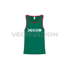 Mens comfort fit tank top flat sketch, front view