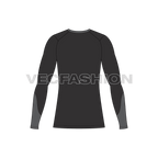 Mens compression tee flat sketch, back view