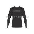 Mens compression tee flat sketch, front view