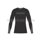 Mens compression tee flat sketch, front view