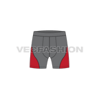 Mens compression underwear flat sketch, front view