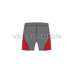 Mens compression underwear flat sketch, back view