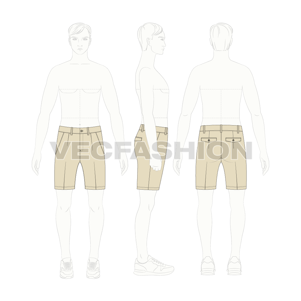 Mens Cotton Shorts Mid-Thigh Length