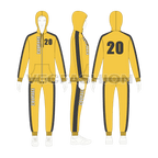 Mens courage tracksuit flat sketch, on croqui