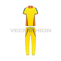 Mens cricket uniform kit, cad flat sketch, front view