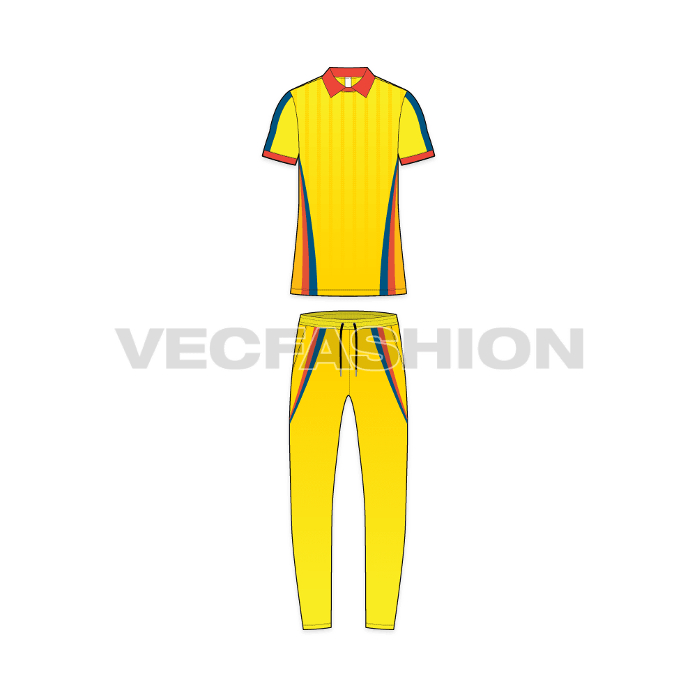 Full Sublimated Jersey Trouser Blue Kit Round Neck Design 2 Piece Set -  Cricket Best Buy
