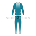 Mens cricket uniform kit, sportswear flat sketch, front view