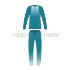 Mens cricket uniform kit, sportswear flat sketch, front view