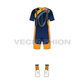 Mens cycling uniform kit, tank set flat sketch, front view