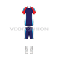 Mens cycling uniform kit flat sketch, front view