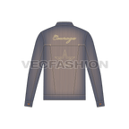Mens Denim Jacket flat sketch, back view