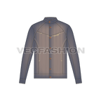 Mens Denim Jacket flat sketch, front view