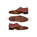Mens dress shoes flat sketch