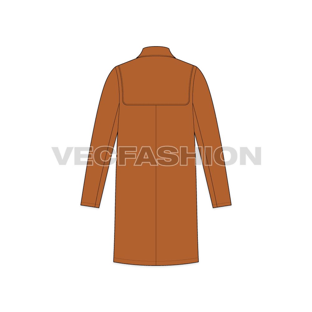 duffle coat for mens back view