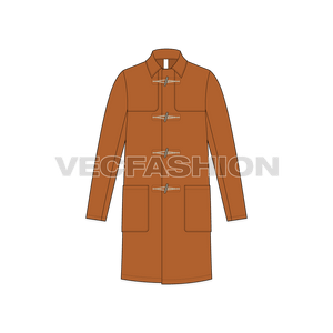 duffle coat for mens front view