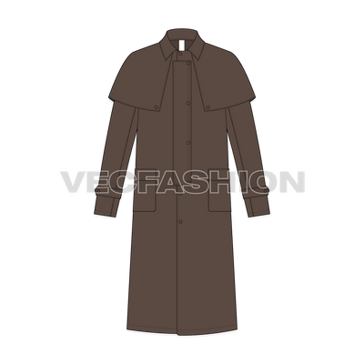 Mens Duster Coat front view