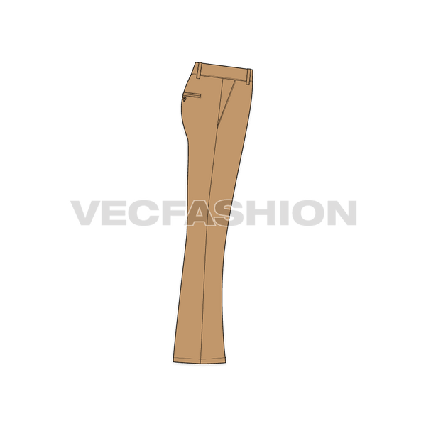 Mens Flare Leg Cotton Pants