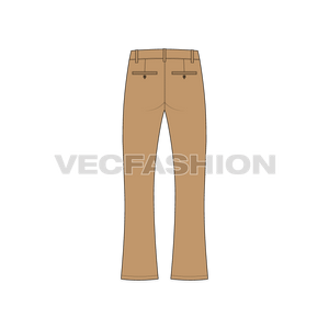 Mens Flare Leg Cotton Pants