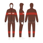 Mens fleece tracksuit flat sketch, on croqui