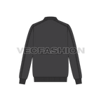 Mens Flight Jacket Fashion Flat Sketch flat sketch, back view