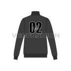 Mens Front Open Training Jacket flat sketch, back view
