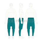 Mens harem pants flat sketch, croqui sketch