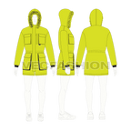 Mens Heavy Mountain Jacket flat sketch, croqui sketch