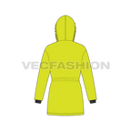 Mens Heavy Mountain Jacket flat sketch, back view
