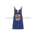 Mens heavy weight gym tank flat sketch, front view
