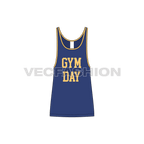 Mens heavy weight gym tank flat sketch, front view