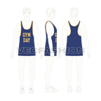 Mens heavy weight gym tank flat sketch, croqui sketch