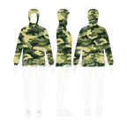 Mens High Altitude Expedition Jacket flat sketch, croqui sketch