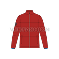 Mens High Altitude Puffer Jacket flat sketch, front view