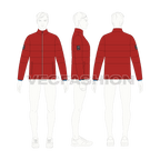 Mens High Altitude Puffer Jacket flat sketch, croqui sketch