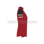 Mens High Performance Jacket flat sketch, side view