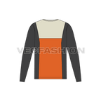 Mens high street shirt flat sketch, back view