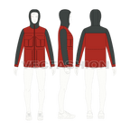 Mens Hiking Jacket Flat Template flat sketch, croqui sketch