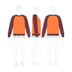 Mens holiday sweatshirt flat sketch, croqui sketch