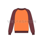 Mens holiday sweatshirt flat sketch, front view
