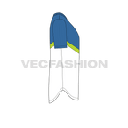 Mens holiday t-shirt flat sketch, side view