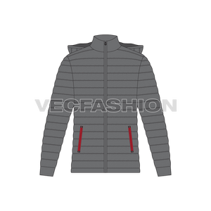Mens Hooded Down Jacket - VecFashion