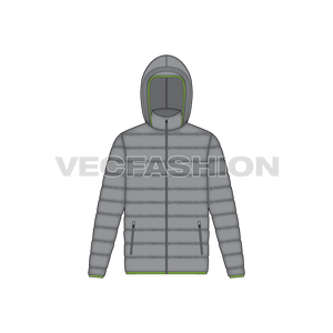 Mens Hooded Puffer Jacket - VecFashion
