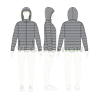 Mens Hooded Puffer Jacket flat sketch, croqui sketch