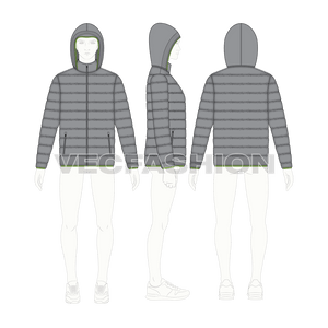 Mens Hooded Puffer Jacket - VecFashion
