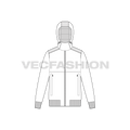 Mens Insulated Windbreaker flat sketch, front view