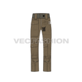 Mens junker pants flat sketch, front view