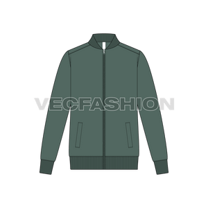 Mens Knitted Bomber Jacket - VecFashion